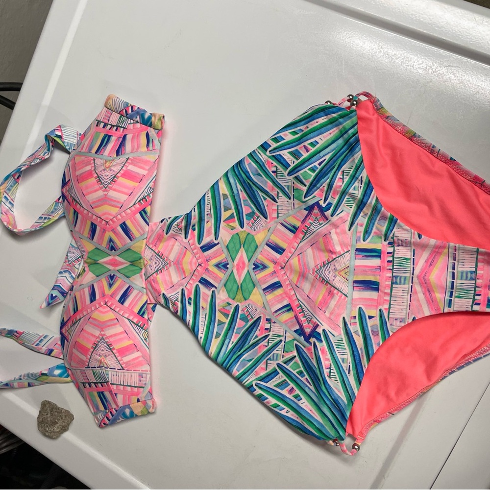 Tropical Pink One Piece Swimsuit